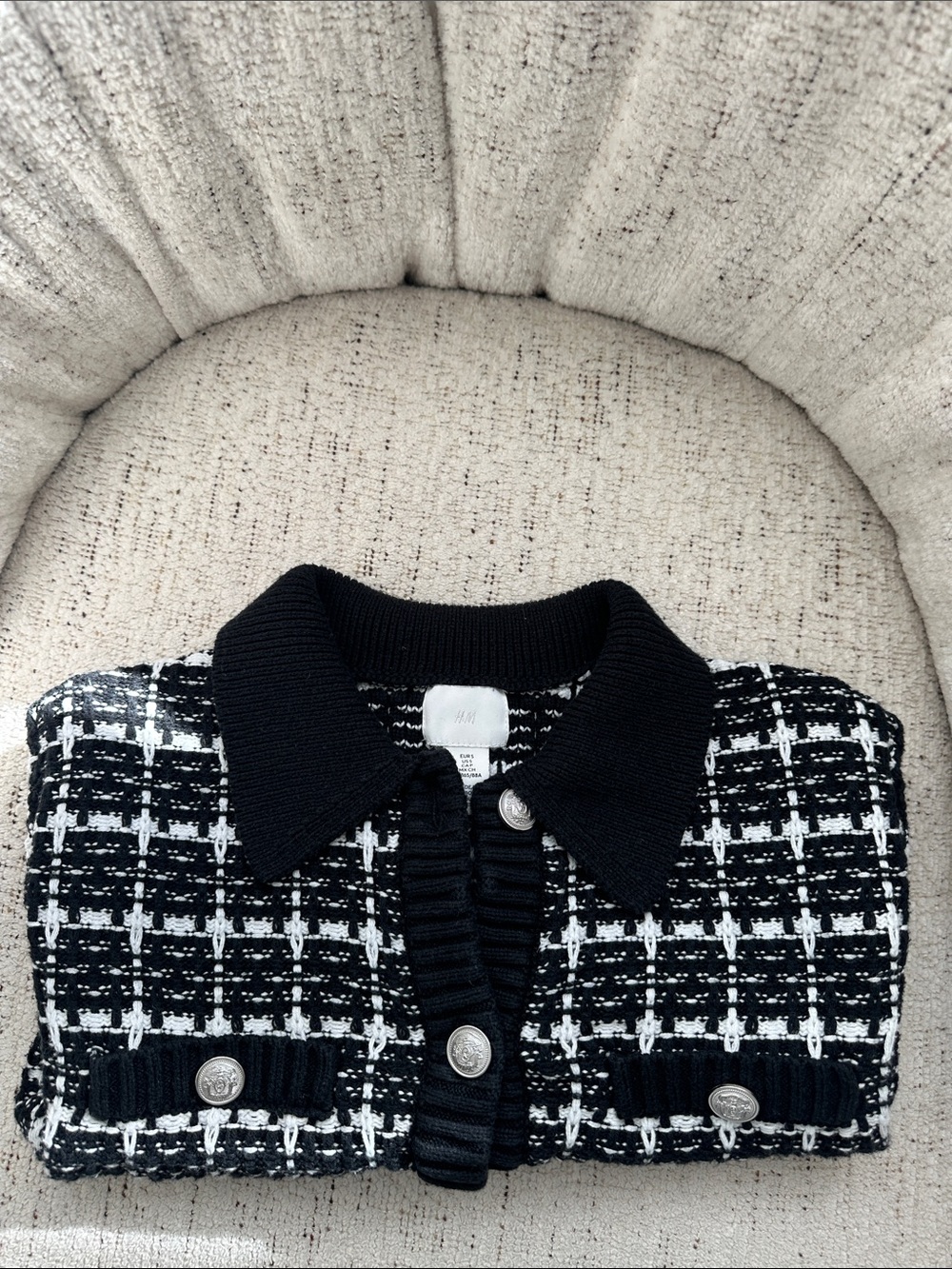 H&M Tweed Cropped Sweater